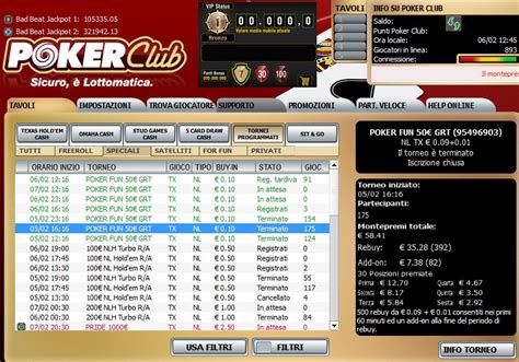 poker club lottomatica password freeroll